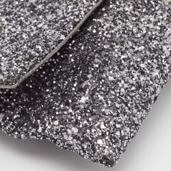 Anya Hindmarch Silver Glitter Valorie Clutch 