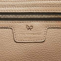 Anya Hindmarch Beige Leather Featherweight Smiley Ebury Tote