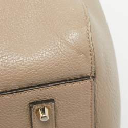 Anya Hindmarch Beige Leather Featherweight Smiley Ebury Tote
