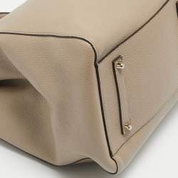 Anya Hindmarch Beige Leather Featherweight Smiley Ebury Tote
