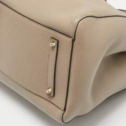 Anya Hindmarch Beige Leather Featherweight Smiley Ebury Tote