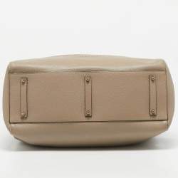 Anya Hindmarch Beige Leather Featherweight Smiley Ebury Tote