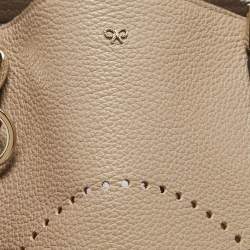 Anya Hindmarch Beige Leather Featherweight Smiley Ebury Tote