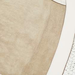 Pre Owned Anya Hindmarch White Woven Leather Flap Top Handle Bag