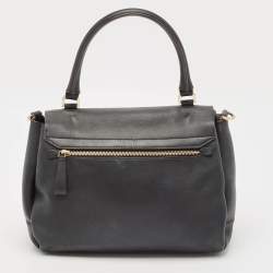 Anya Hindmarch Black Leather Bathurst Lock Egg Top Handle Bag