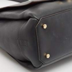 Anya Hindmarch Black Leather Bathurst Lock Egg Top Handle Bag