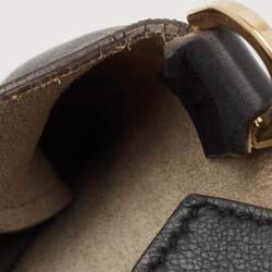 Anya Hindmarch Black Leather Bathurst Lock Egg Top Handle Bag