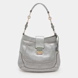 Anya Hindmarch Silver Leather Shoulder Bag