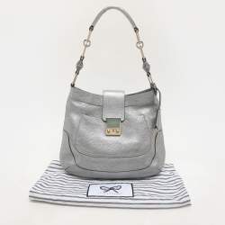 Anya Hindmarch Silver Leather Shoulder Bag