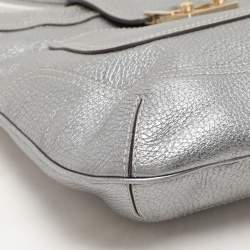 Anya Hindmarch Silver Leather Shoulder Bag
