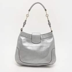 Anya Hindmarch Silver Leather Shoulder Bag
