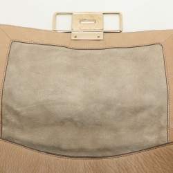 Anya Hindmarch Beige Leather Studded Flap Top Handle Bag