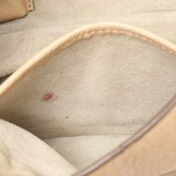 Anya Hindmarch Beige Leather Studded Flap Top Handle Bag