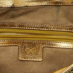 Anya Hindmarch Metallic Gold Python Flap Shoulder Bag
