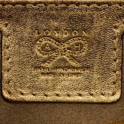 Anya Hindmarch Metallic Gold Python Flap Shoulder Bag