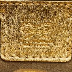 Anya Hindmarch Metallic Gold Python Flap Shoulder Bag