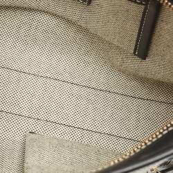 Pre Owned Anya Hindmarch Salt And Pepper Mixed Canvas Pocket Pochette 