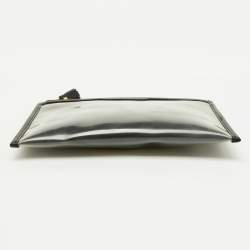 Pre Owned Anya Hindmarch Transparent/Black Pvc and Leather Clutch