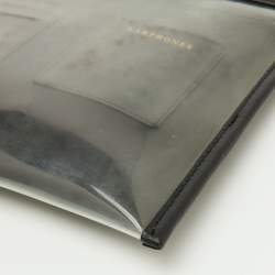 Pre Owned Anya Hindmarch Transparent/Black Pvc and Leather Clutch