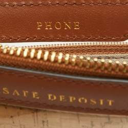 Pre Owned Anya Hindmarch Brown/Transparent Leather and PVC Safe Deposit Pouch