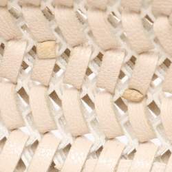 Pre Owned Anya Hindmarch Cream Woven Leather Neeson Tote