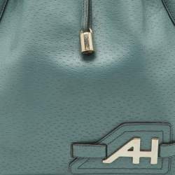 Pre Owned Anya Hindmarch Blue Leather Elrod Hobo