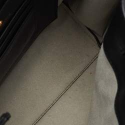 Pre Owned Anya Hindmarch Black Leather Small Shoelace Drawstring Bag