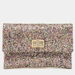 Pre Owned Anya Hindmarch Multicolor Glitter Valorie Clutch