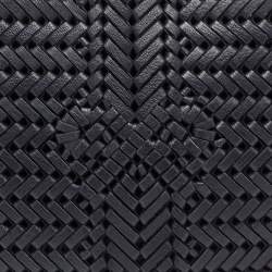 مملوكة مسبقًا Anya Hindmarch Navy Blue Woven Leather Wristlet Clutch