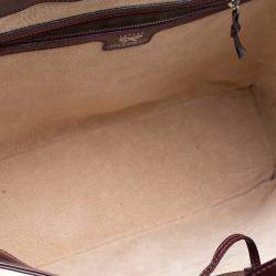 Pre Owned Anya Hindmarch Burgundy Patent Leather Tote