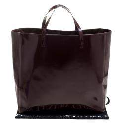 Pre Owned Anya Hindmarch Burgundy Patent Leather Tote