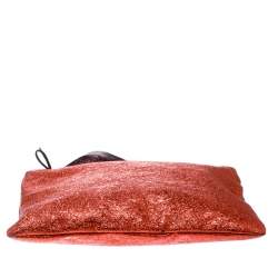 Anya Hindmarch Metallic Orange Bits & Bobs Zip Pouch