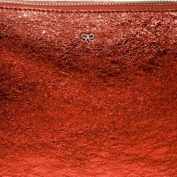 Anya Hindmarch Metallic Orange Bits & Bobs Zip Pouch