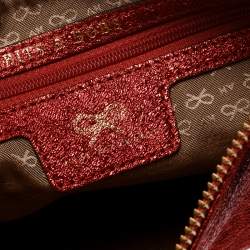 Anya Hindmarch Metallic Orange Bits & Bobs Zip Pouch