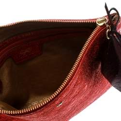 Anya Hindmarch Metallic Orange Bits & Bobs Zip Pouch