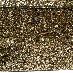 Pre Owned Anya Hindmarch Gold Glitter Twinkle Clutch