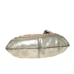 Pre Owned Anya Hindmarch Metallic Gold Woven Leather Jethro Hobo