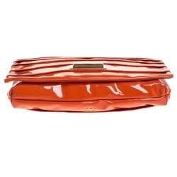 Pre Owned Anya Hindmarch Orange Patent Leather Shoulder Bag