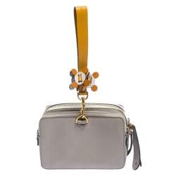 Anya Hindmarch Multicolor Leather Stack Multi Compartment Wrislet Clutch 