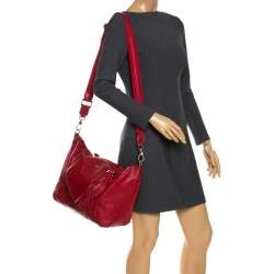 Pre Owned Anya Hindmarch Red Leather Tassel Tote