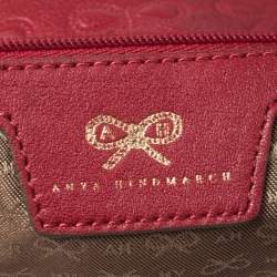 Pre Owned Anya Hindmarch Red Leather Tassel Tote
