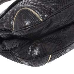 Anya Hindmarch Dark Brown Python Leather Shoulder Bag