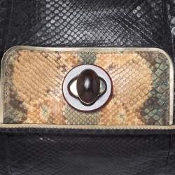 Anya Hindmarch Dark Brown Python Leather Shoulder Bag