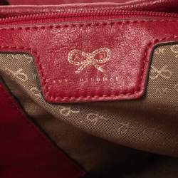 Pre Owned Anya Hindmarch Red Leather Tassel Tote