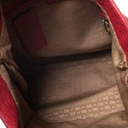 Pre Owned Anya Hindmarch Red Leather Tassel Tote