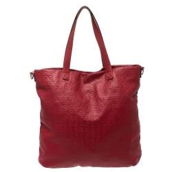 Pre Owned Anya Hindmarch Red Leather Tassel Tote