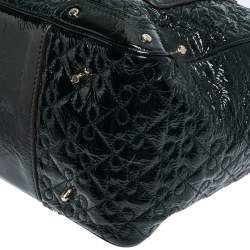 Anya Hindmarch Deep Green Patent Leather Art Logo Tote