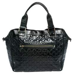 Anya Hindmarch Deep Green Patent Leather Art Logo Tote