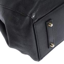 Pre Owned Anya Hindmarch Black Leather Ebury Soft Tote