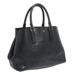 Pre Owned Anya Hindmarch Black Leather Ebury Soft Tote